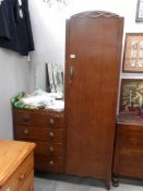 A wardrobe/dressing table combination