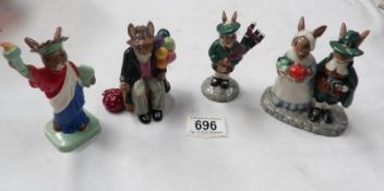4 Royal Doulton Pascoe and Company bunnikin figures