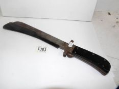 A Cattaraugus knife, WW2 Fedina machete,