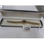 A Gucci ladies gold plated wrist watch,