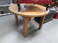 A modern circular dining table