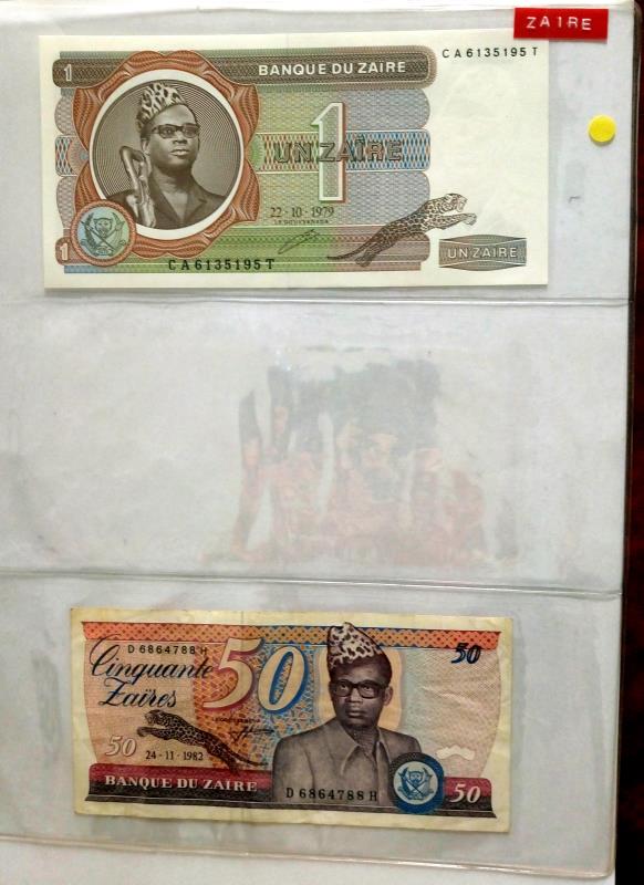 A folder of approximately 85 world bank notes, - Image 29 of 36