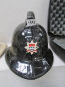 A London fire brigade fireman's helmet