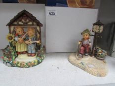 2 boxed Hummel Accent Scenes with figures