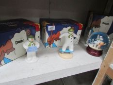 3 boxed Coalport 'The Snowman' figures