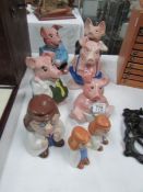 A set of 5 Wade Nat West pigs,