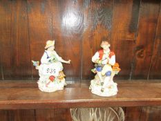 A pair of good old Sitzendorf figurines,
