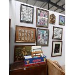 A quantity of boxing memorabilia including framed and glazed prints,