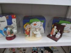 3 boxed Coalport 'The Snowman' figures