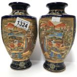 A pair of Japanese Satsuma vases