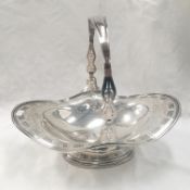 A large American silver basket by F M Whiting,