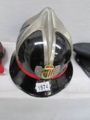 An old German fireman's helmet