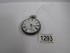 A silver lever pocket watch