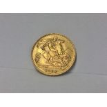 A 1913 gold half sovereign