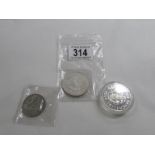 Seychelles silver 1 rupee 1939, 25 rupee 1977 jubilee,