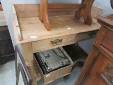 A pine wash stand