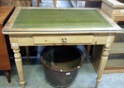 A pine writing table