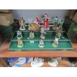 A Robert Harrop point of display stand with 3 Robert Harrop Christmas figures and 6 Club edition