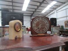 A Smith's mantel clock and one other