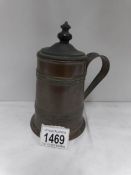 An Army & navy stores copper lidded tankard