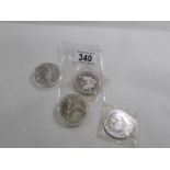 USA silver one dollar 1993/1986 and 2 x 2000