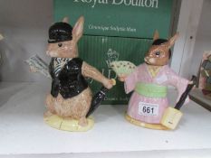 2 boxed Royal Doulton Bunnikin teapots