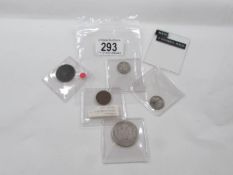Newfoundland copper 2 x cent 1943, 1865, 2 x 10 cent 1912, 1917,