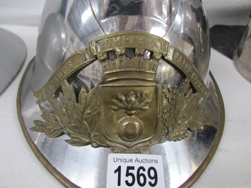 A French Sapeurs Pompiers Saints Cyprien fireman's helmet used by Fournet Thierry - Image 2 of 2