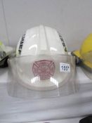 A 1980's America Assistant Chief member fire department fireman's helmet