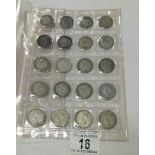 20 silver shillings,