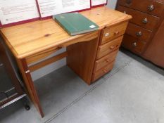 A pine desk