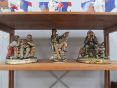 3 fine Capo-di-monte figures