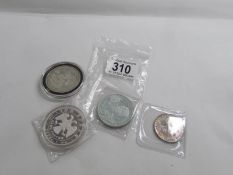 Russian government bank issues, silver, 3 x 3 roubles 1994, ship 1994,