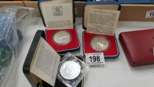 3 silver proof crowns