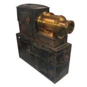 A Victorian magic lantern with original box