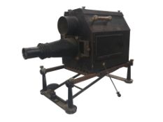 A Ross of London Epidiascope projector on stand and with slides