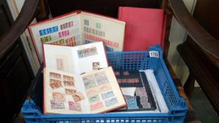 A mixed lot of stamps in albums and loose including penny reds