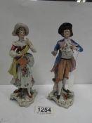 A pair of Italian porcelain figures with original labels (Galleria Rotti, Via De La Vite 44,