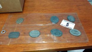 A London Friends Guild medal and 6 Scottish church seat tokens