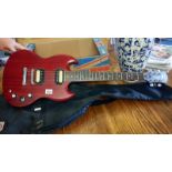 An Ephiphone SG limited edition electric guitar & soft case