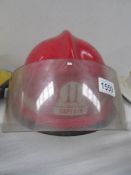 A 1980's American emergency medical tech captain's helmet