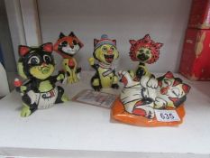 5 limited edition Lorna Bailey cats