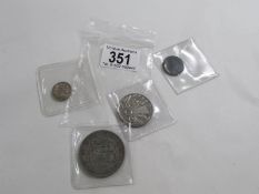 Yugoslovia silver 200 dinari 1977, Serbia 50 para 1915, zinc 2 para 1942,