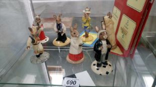 7 Royal Doulton collector's club bunnikin figures