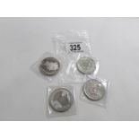 Swaziland silver 10 emalangen 1975, Seychelles silver 25 rupees, Singapore silver 5 dollars,