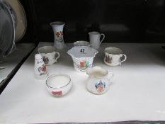 A mixed lot of crested china