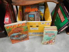 A box of games and children's books