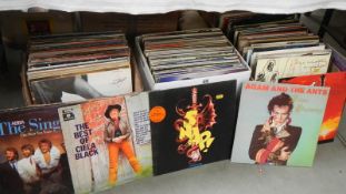 3 boxes of LP records including Prince, Queen, Rolling Stone,