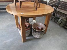 A modern dining table