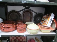 A mixed lot of tableware including Spanish earthenware,